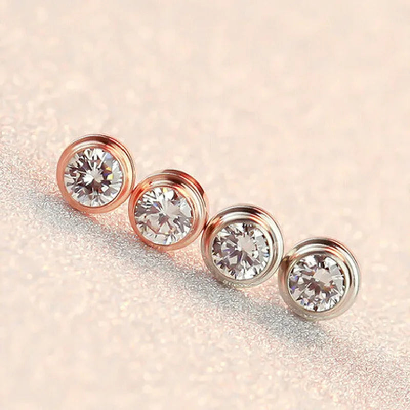 Trending Stud Earrings Jewelry Simple Designer Women's Fashion Stainless Steel Hypoallergenic Gold Plated Stud Earrings