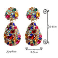 Wholesale Rhinestone Chandelier Fashion Earrings Full Crystal Teardrop Shape Dangle Earrings for Women