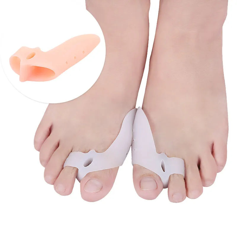 Silicone Gel Hallux Valgus Orthopedic Toe Separator Two Holes Bunion Corrector Without air Hole Foot Care Customized OEM ODM
