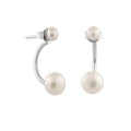Fashion Earring Set Lady Hanging Pearl Dangling Components Pearl 925 Sterling Silver Hoop Earrings for Women