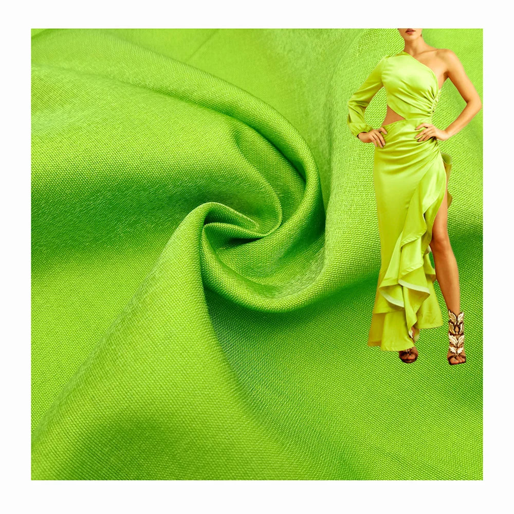 Wholesale  American Bridal Satin Fabric Liquid Satin Trench Coat Glossy Rayon Glazed Satin Fabric for Trousers