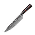 Ready to Ship Professional Chef Knife Stainless Steel Damascus Steel Wood Handle Ambidextrous 8-9.9in Blade