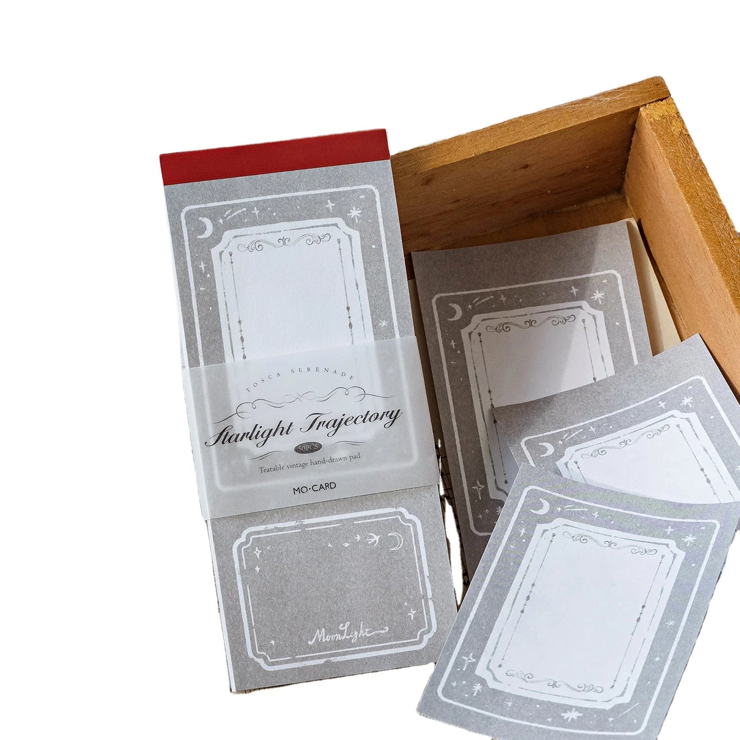 50 Sheets Per Pack Embossed Line Note Pads Tosca Serenade Series Handbook Decorative Underlay 6