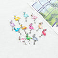 Cute Flamingo CharmsDIY Handmade Making Jewelry Small Accessories Alloy Pendant Necklace Bracelet Sweater Earring Keychain