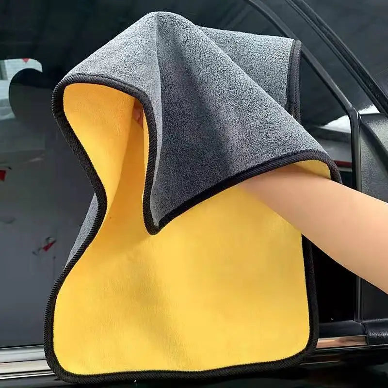 Microfiber High-density Custom Logo Coral Fleece 600gsm Strong Absorbent Eco-Friendly 30x40cm Car Wash Cleaning Drying Cloth
