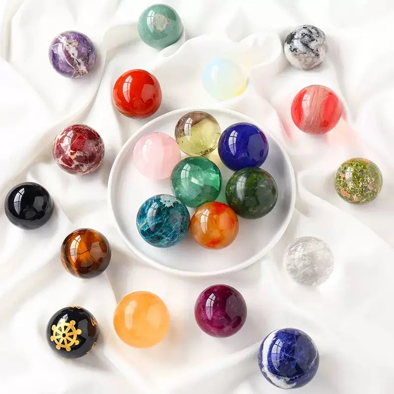 Bulk Wholesale Mixed Material Natural Crystal Sphere Polished Hand Carved Gemstone Ball for Home Decoration