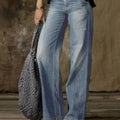 Popular European and American Women's Clothing Retro Fashion Casual Straight Leg Wide Leg Jeans