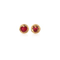 925 Silver Asymmetrical Heart Elk Deer Shape Zircon Gold Plated Stud Earrings for Women Christmas Gifts