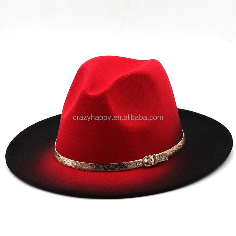 2021 Artificial Woolen Winter Plain Dyed Women Fedora Hat OEM Design Party Fake Wool Felt CR Brand