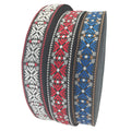 5cm Jacquard Webbing Maple Leaf Polycotton Ribbon for Bag Straps Camera Embroidered Webbing Guitar Belts