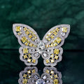 925 Silver Jewelry Lot Decorative Insect Broches Pins Women Girls Large Crystal Safety butterfly Brooches Pin Custom