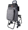 Wholesale Multifunctional Folding Portable Collapsible Oxford Bag Shopping Luggage Cart Trolley With Seat 3 Climbing Stair Wheel