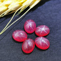 Redleaf Synthetic Loose Gemstone Oval Cabochon Rose Stone  Price Star Ruby Corundum