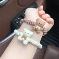 FanYue Cute Bow Bear Scrunchie INS Fashion Winter Ponytails Scrunchies Elastic Hairbands 2022