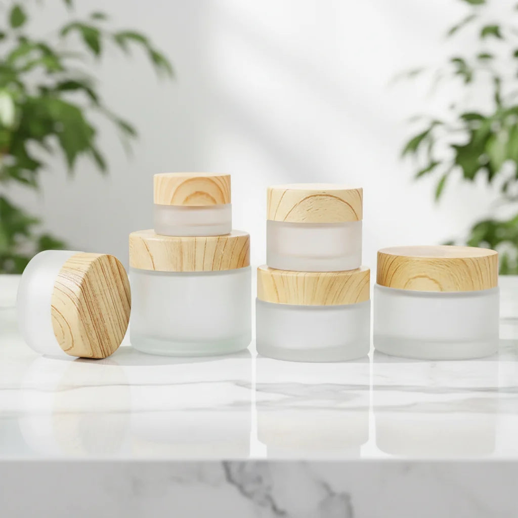 Frosted Skincare Packaging Bottle Se Body Butter Lotion Serum Skin Care Cream 30ml 50ml 100ml Glass Cosmetic Jar