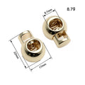 Zinc Alloy and Stainless Steel Cord Lock for Garments Smooth Surface Nickel-Free Painted Metal Accessory