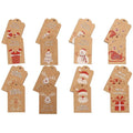 Custom Kraft Vintage Clothing Hangtag Packaging Labels Christmas Day Decoration Barcode Feature Children Shoes Shrink Label