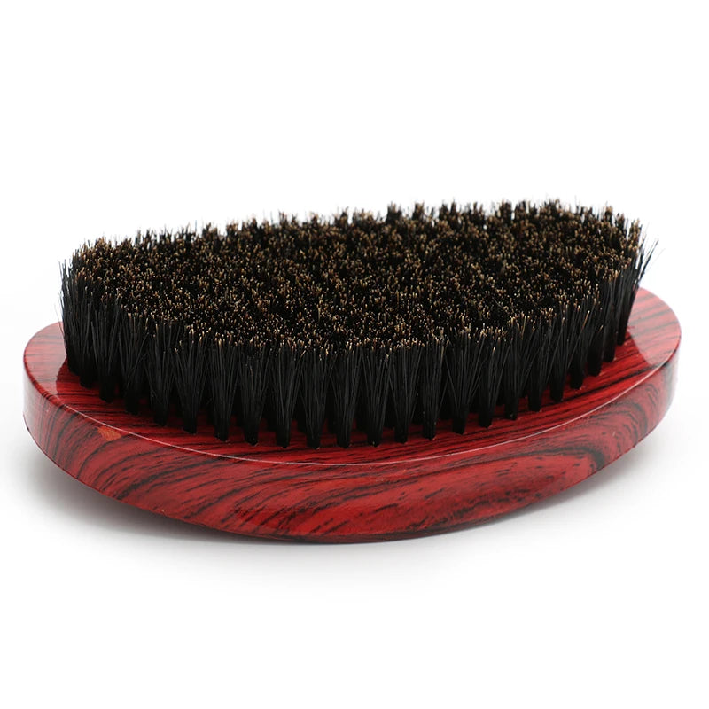 China Manufacture Wholesale 360 Beard Grooming Kit Palm Wave Brush Bristle Hair Vintage Shaver