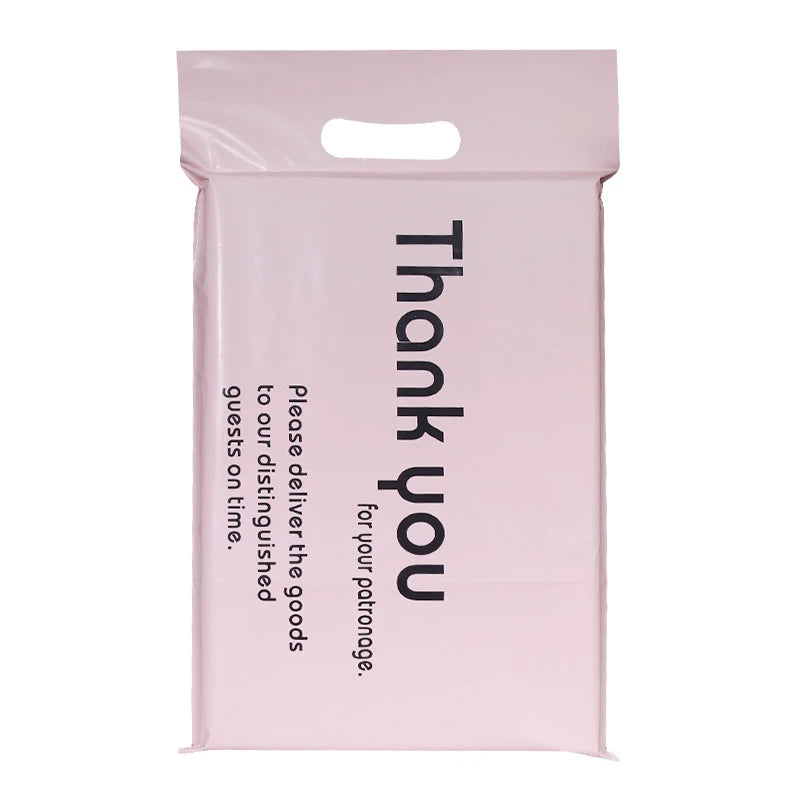 Custom Good Quality Thank You Poly Mailing Bags Mail Packaging Shipping Envelope Bags Mailer Handle Poly Bags for Packaging
