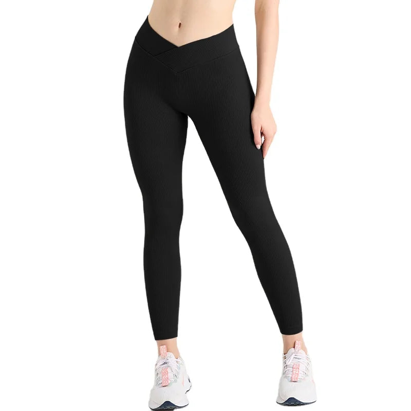 High Waisted Ladies Soft Active Wear Gym Leggings Custom Yoga Butt Lifting Yoga Leggings