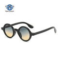 Teenyoun Fashion Women Fashion Men Wood Grain Plastic Color Round Frame Custom Logo 2023 Sun Glasses Sunglasses