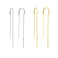 FUAMAY  Wholesale 925 Silver Long Threader Earrings 9cm Threader Earrings S925 Woman Long Box Link Chain Ear Rings