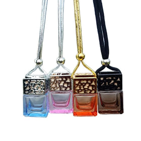 Wholesale 6ml Mini Empty Glass Screw Cap Screen Printed Car Diffuser & Perfume Bottle Hanging