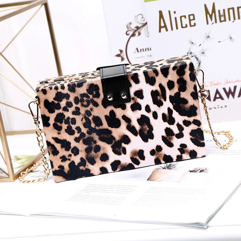 Hot Sale Fashion PU Clutch Bag Animal Printing Leopard Women Handbag