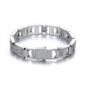 Men's Miami Diamond Icy Cz Cuban Bracelet Hip Hop Copper Jewelry Silver Cuban Chain Men Bracelet