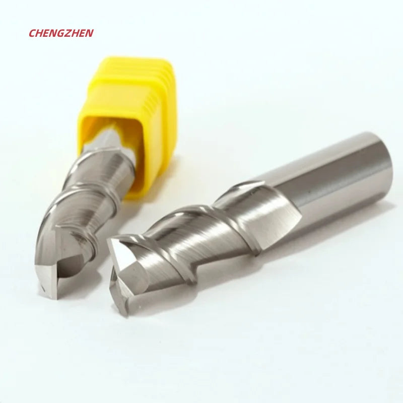 CHENGZHEN HRC55 2-Flute Flat CNC Milling Cutter - High Precision â‰¤0.005mm Spiral Router Bits RoHS Certified