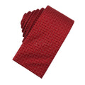 New Fashion Styles Red Spotted Dotted Wedding Necktie Silk Flat End Tone on Tone Checkered Mens Slim Ties in Stock