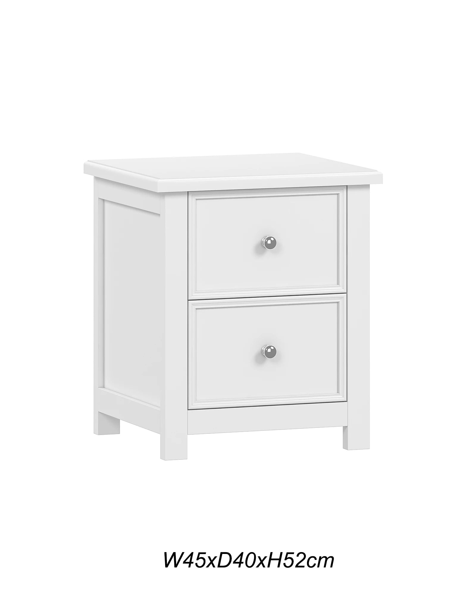 Modern White Wooden Bedside Table Night Stand for Bedroom Home Furniture for Apartment Use