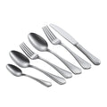 Vintage Style 18/10 Stainless Steel Cutlery Stonewashed Rustic Silver Flatware Knife Fork Spoon Set Metal Eating Utensils