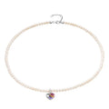 Elegant Baroque Pearl Heart Necklace for Women 925 Silver Beaded Jewelry