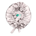 Wholesale Double Layer Large Customized Designer Women Sleeping Silk Hair Bonnets Hats with Logo