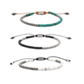 Fashion Natural Hematite Beaded Bracelet Unisex Handmade Stackable Memory Adjustable Wire Friendship Gift Daily Wear Jewelry