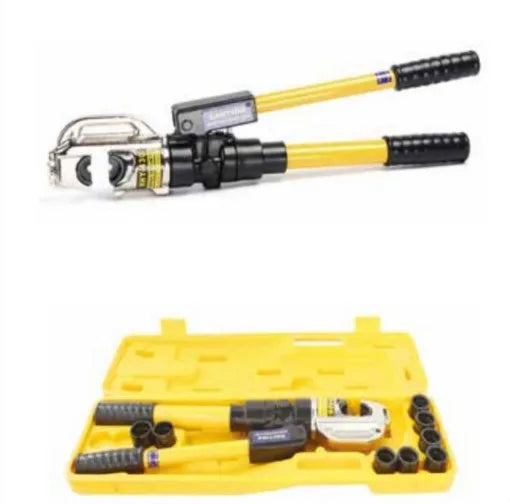 Industrial Grade Hydraulic Wire Battery Cable Terminal Crimper Tool 9 Dies Customizable OEM Steel Crimping Wires 3-Year Warranty