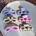 7.5cm Acetate Hair Accessories Women Sweet Lovely Hair Claws Elegance Hollow Heart Acetate Hair Claw Clips for Girls