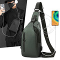 Wholesale Men's Casual Single Shoulder Crossbody Bag Large Capacity Fashionable Waterproof Back Pack for Summer Zipper Closure
