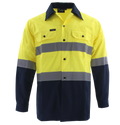 Construction Reflective Clothing 100% Cotton Fabric Custom Hi Vis Long Sleeve Safety Shirt Cargo Workwear Work Shirts