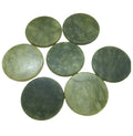 Wholesale Quality Polished Round Natural Green Jade Stone Glue Holder Pallet