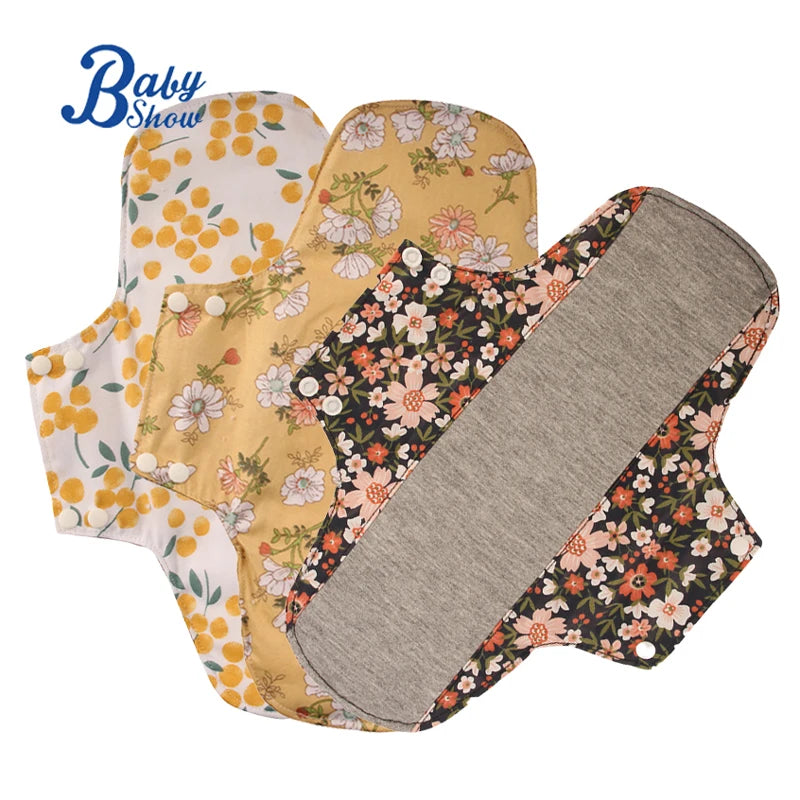 Pure Cotton Breathable Nursing Pads Reusable Antibacterial Graphene Menstrual Pad for Ladies Sanitary Napkin Washable
