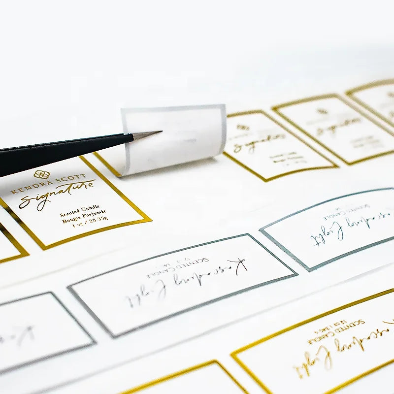 Label Sticker Custom Logo Waterproof Alcohol-Resistant Oil-Proof Gold Foil Matte Cosmetic Perfume Label