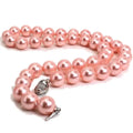 Mother of Shell-based Imitation Pearl Necklace Bracelet Pink White Grey Round 8mm 10mm Mother's Day Gift Anniversary