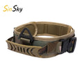 SinSky Medium Large Pet Dog Collar Buckle Adjustable Nylon Tactical Dog Training Collar with Control Handle