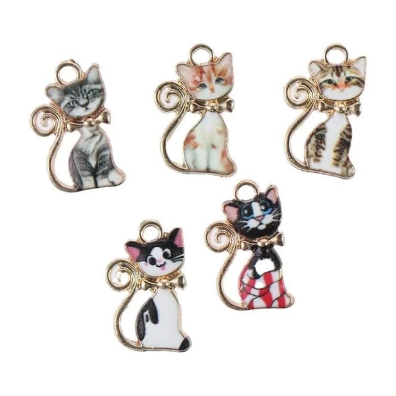 Enamel Charms Cat Animals Charms Pendant DIY Necklace Bracelet Earring for Jewelry Making