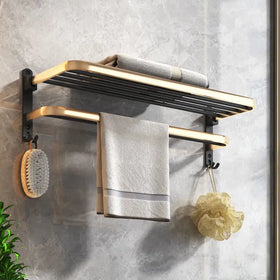 Wall Mounted Bathroom Accessories Kit Stainless Steel Black Gold Bathroom Hardware Set