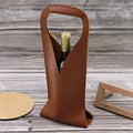 Champagne Beer Gift Bags Reusable Leather Wine Tote Carrier Leather Wine Bag With Handles Single Bottle