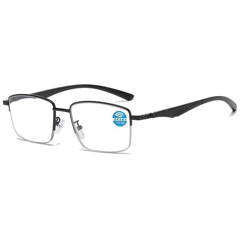 Wholesale Anti-blue Light Photochromic Reading Glasses Progressive Multifocal Far Medium and Near Three-use Reading Glasses