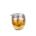 200ml Heat Resistant  Borosilicate Double-wall Clear Glass Coffee Cup With Spout Tea Set Glass Fairway Cup